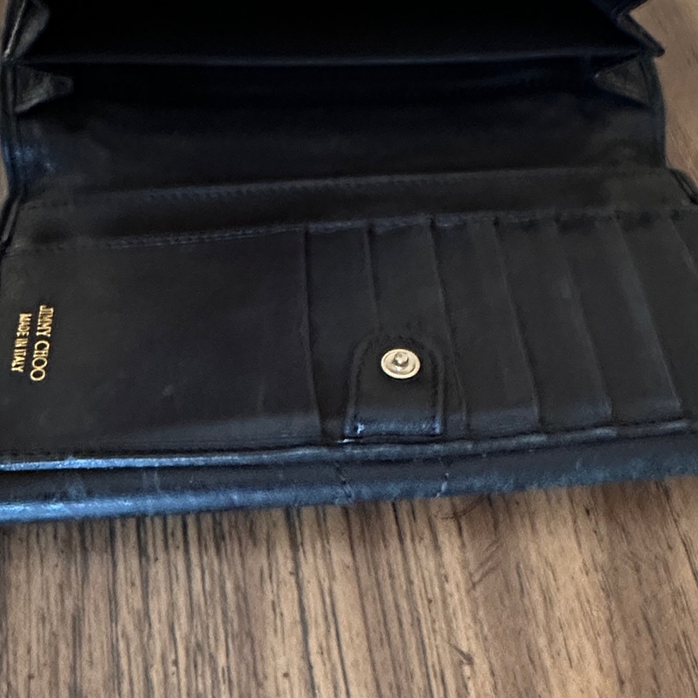 Jimmy Choo Vintage Black Wallet with Gold Hardware - Picture 7 of 7